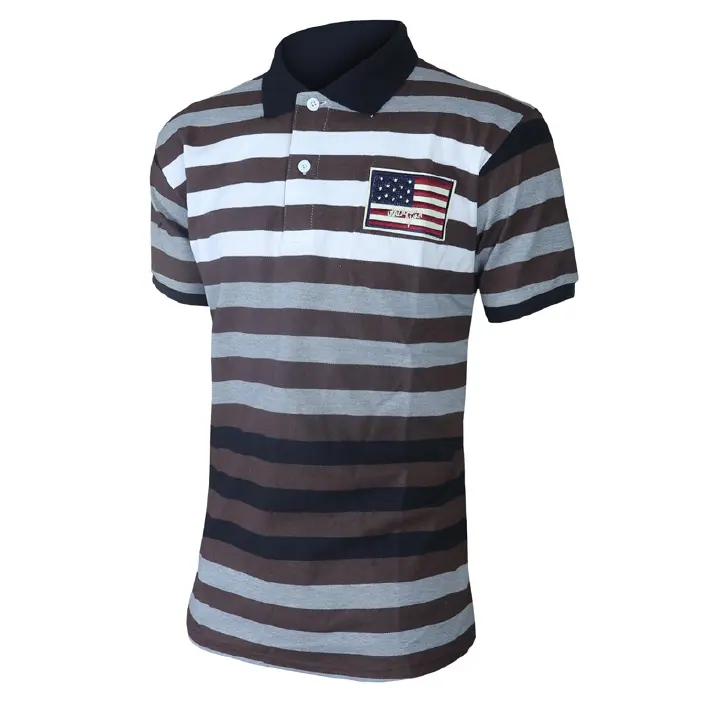 Men Shirt Wear Men Polo T-shirts. Upgrade Your Casual Wardrobe With Our Premium Men’s Striped Polo T-Shirts, Crafted From A High-Quality Blend Of Polyester And Cotton
