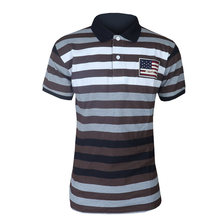 Men Shirt Wear Men Polo T-shirts. Upgrade Your Casual Wardrobe With Our Premium Men’s Striped Polo T-Shirts, Crafted From A High-Quality Blend Of Polyester And Cotton