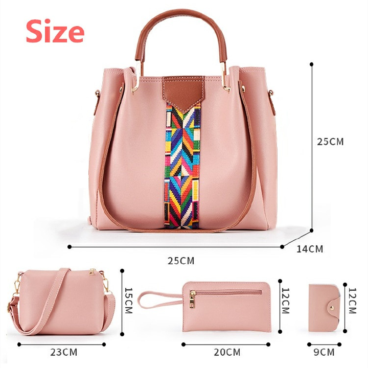 4 Sets/PCS Bags Handbags For Ladies. Women Bags, Lady Bags, Purse, Clutch, Shoulder Bags, Lady Purse Wallet. Fashion multi-piece women's bag handbags, shoulder crossbody bag. Waterproof Bags.