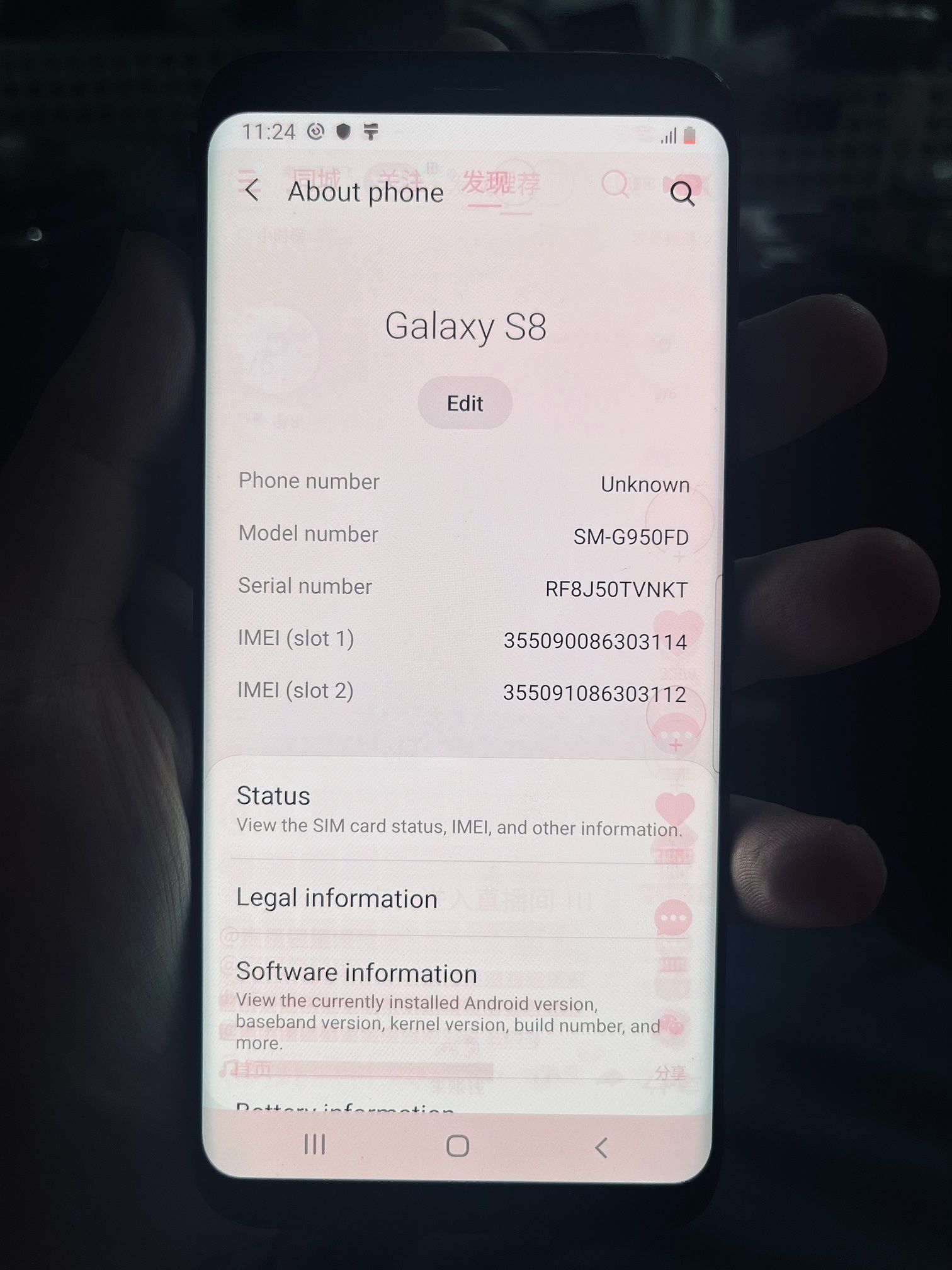 Refurbished Samsung Galaxy S8 G950 64GB 5.8inches Smartphone Original Single SIM 4GB LET Cellphone Condition C (random color)