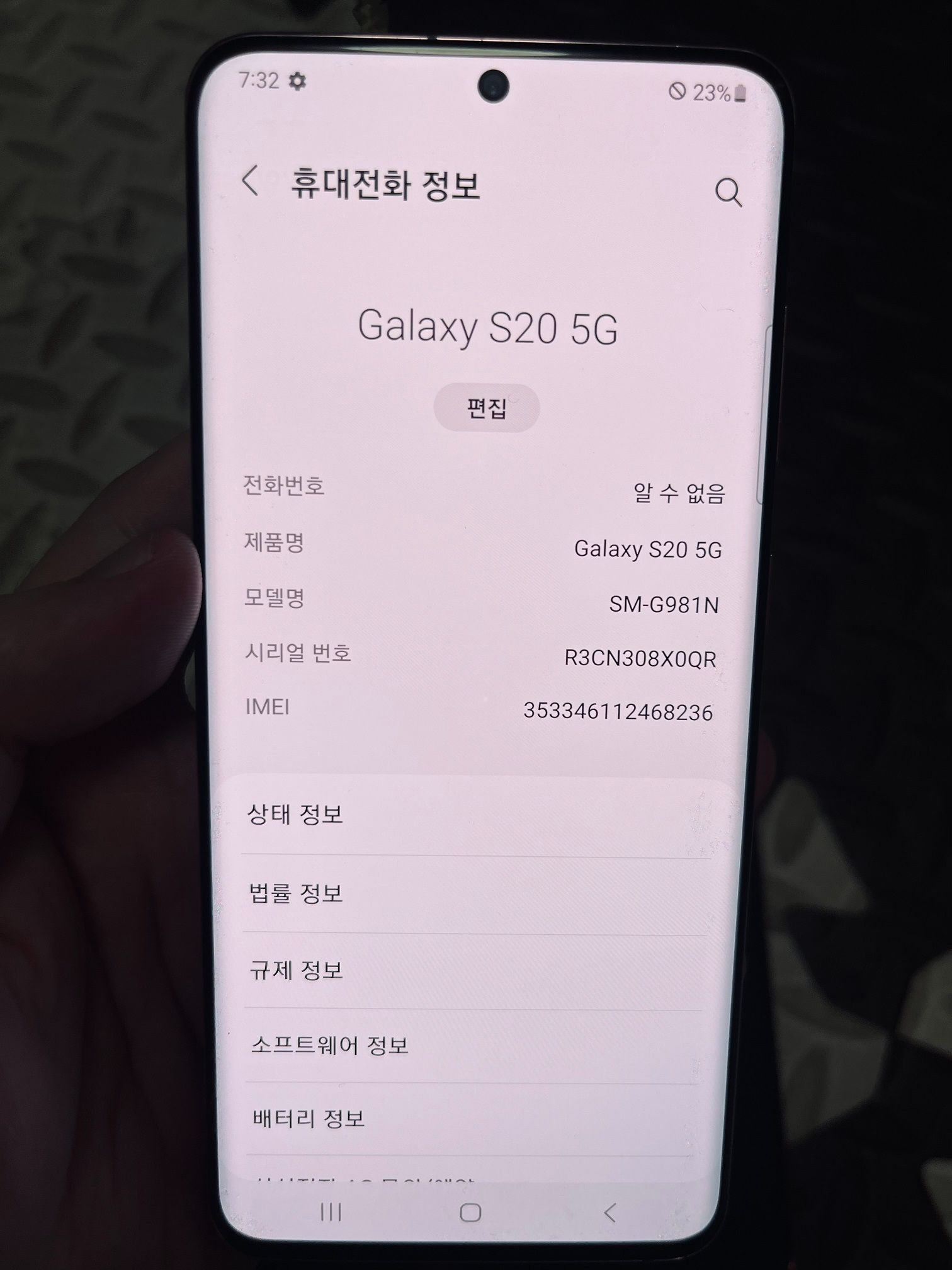 Refurbished Original Samsung Galaxy S20 12GB+128GB 6.2" Original Mobile Phone Smartphone