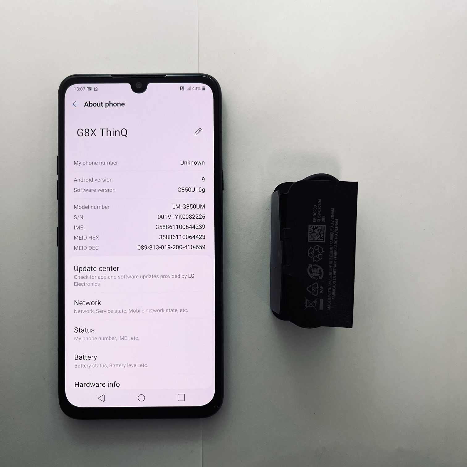 Original Refurbished LG G8X 6GB+128GB 6.2" Original Mobile Phone Smartphone
