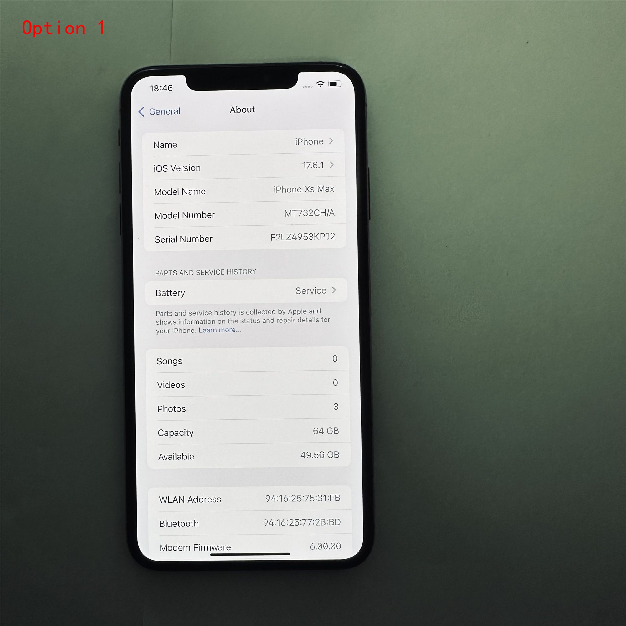 Refurbished iPhone XS Max Unlocked Smart Phone Cellphone 4GB+64GB Dual SIM