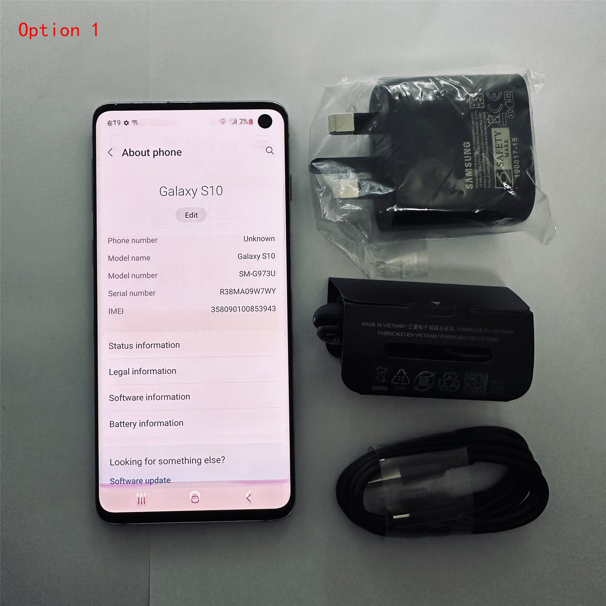 Refurbished Samsung Galaxy S10 ROM 128GB RAM 8GB 6.1inches Smart Phone Original 4G LET Cellphone