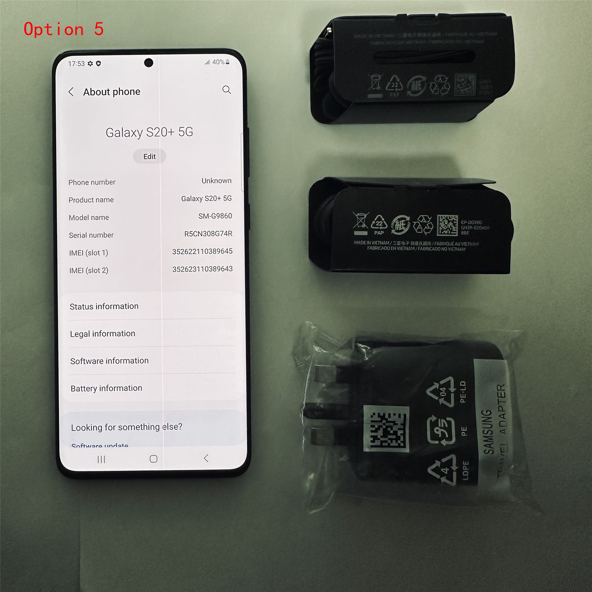 Original Samsung S20+ S20 Plus Refurbished Phone 6.7inches 128GB + 8GB Unlocked Smart Phone 4G LTE Cellphone
