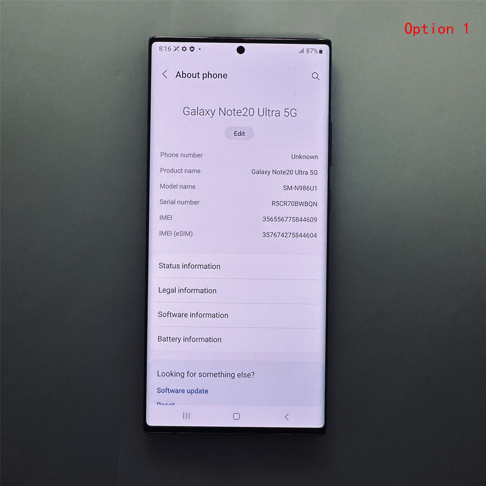 Original Samsung Galaxy Note 20 Ultra Refurbished Phone 5G Smart Phone Note 20U 12GB + 128GB