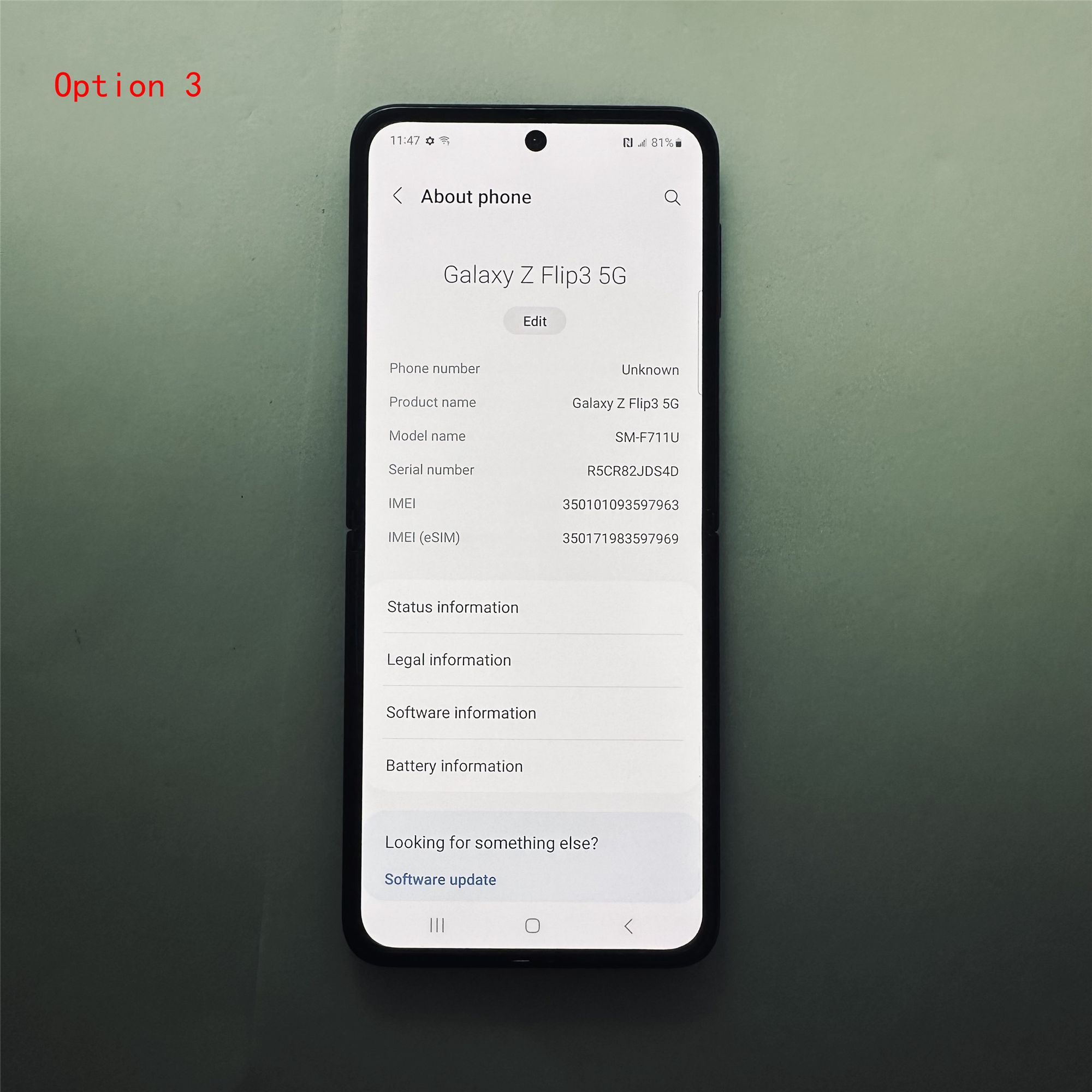 Samsung Galaxy Z Flip3 Refurbished Phone 5G 256GB / 128GB ROM 8GB RAM 6.7" + 1.9" Original Smart Phone