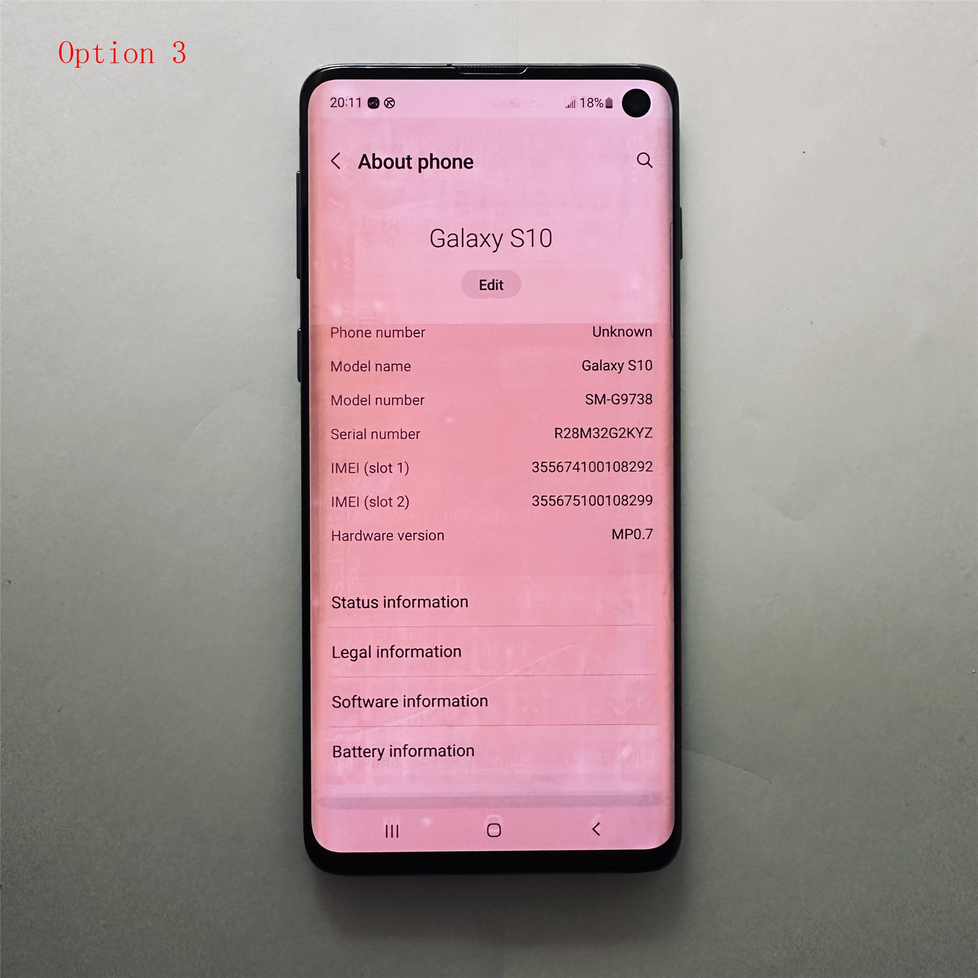Refurbished Samsung Galaxy S10 ROM 128GB RAM 8GB 6.1inches Smart Phone Original 4G LET Cellphone