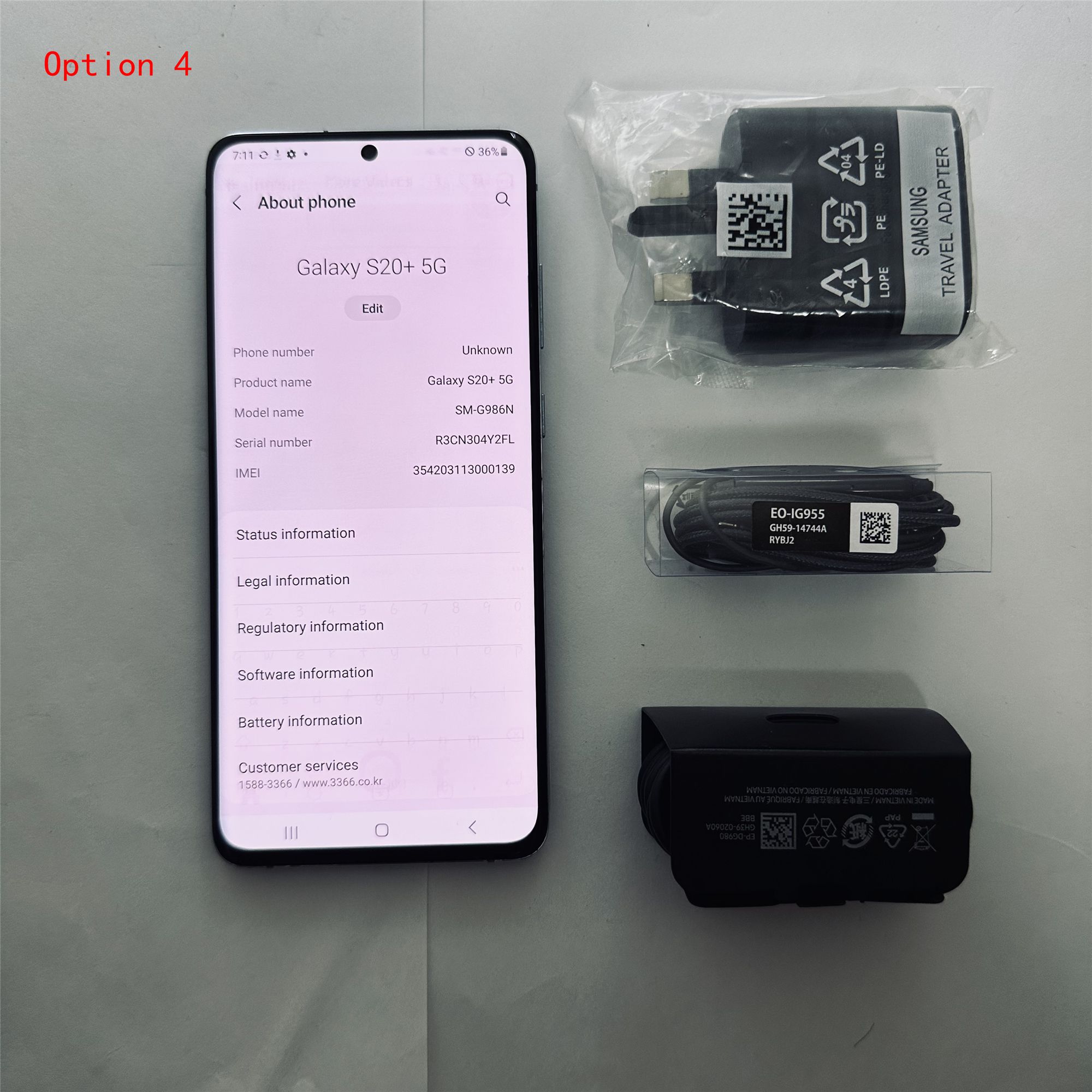 Original Samsung S20+ S20 Plus Refurbished Phone 6.7inches 128GB + 8GB Unlocked Smart Phone 4G LTE Cellphone