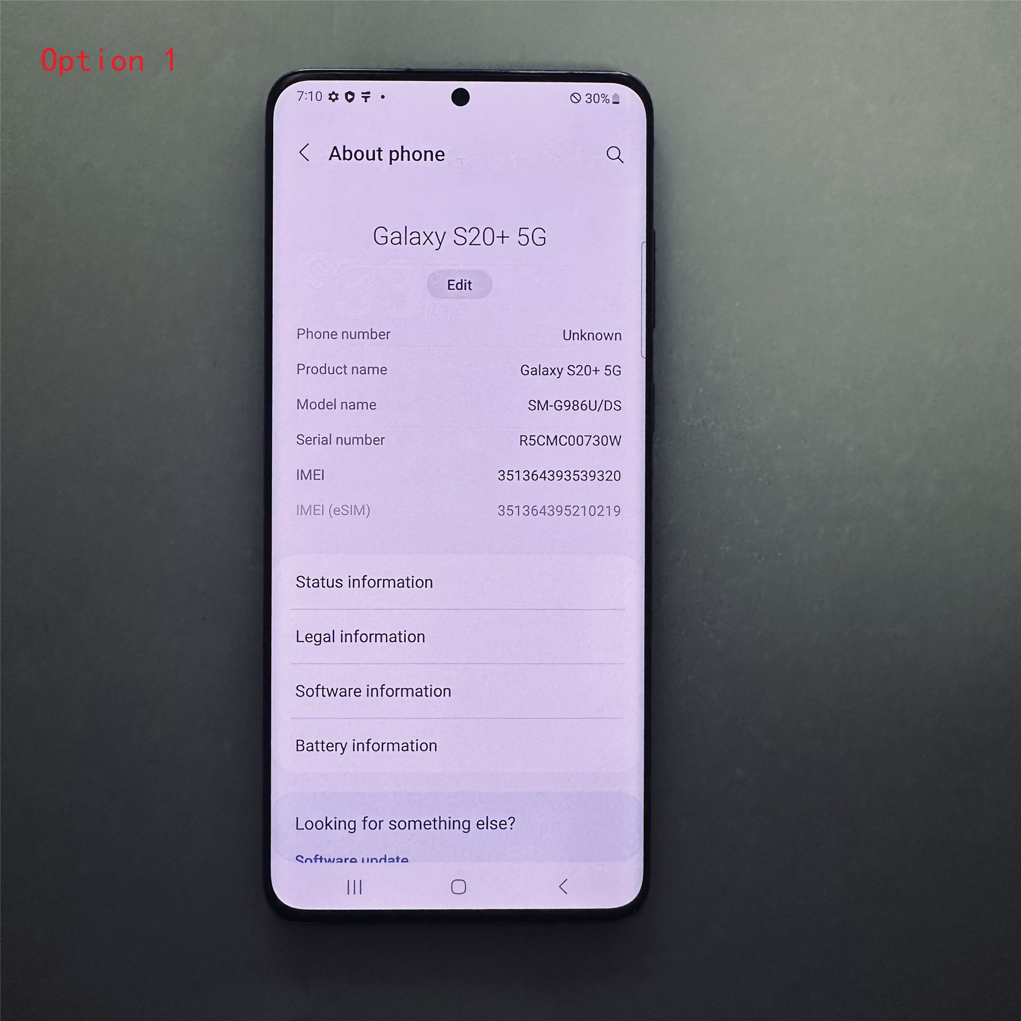 Samsung S20+ S20 Plus Original Refurbished Phone 6.7inches 128GB + 8GB Unlocked Smart Phone 4G LTE Cellphone