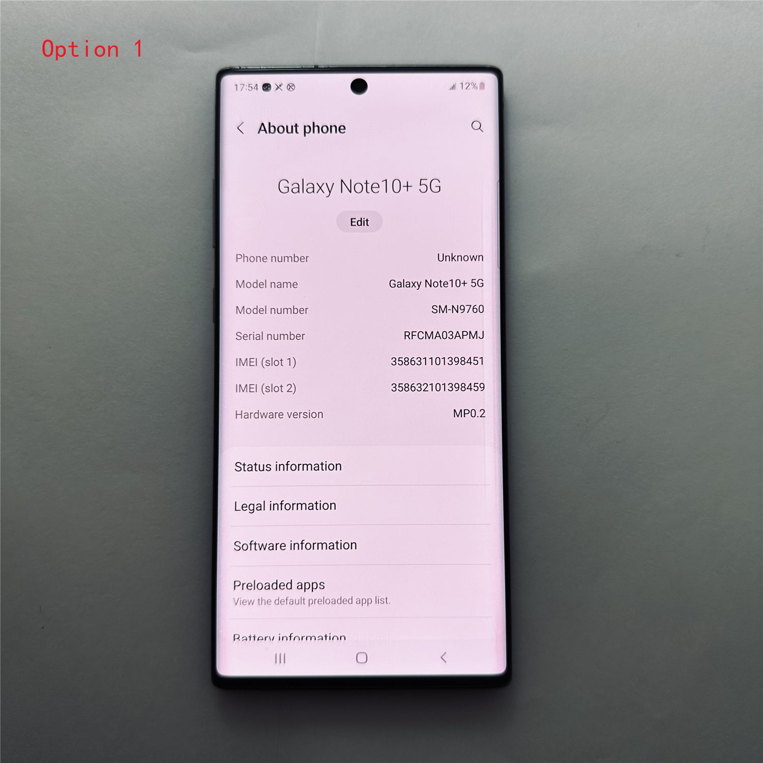Refurbished Original Samsung Note10+ Note10 Plus Unlocked Smartphone Note 10+ Note 10 Plus N975 12GB+256GB Cellphone