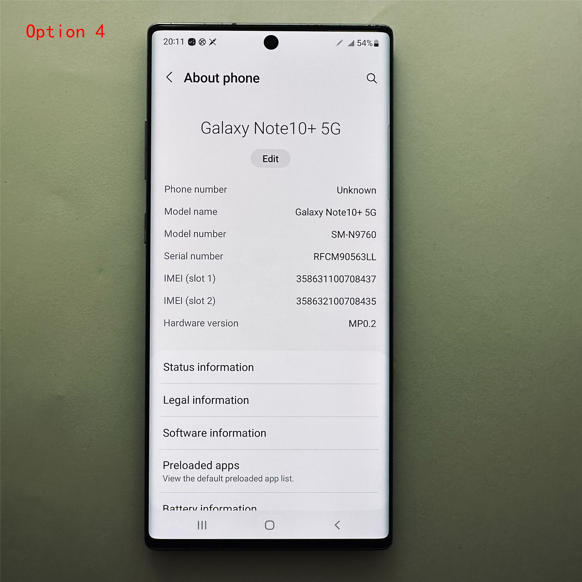 Refurbished Original Samsung Note10+ Note10 Plus Unlocked Smartphone Note 10+ Note 10 Plus N975 12GB+256GB Cellphone