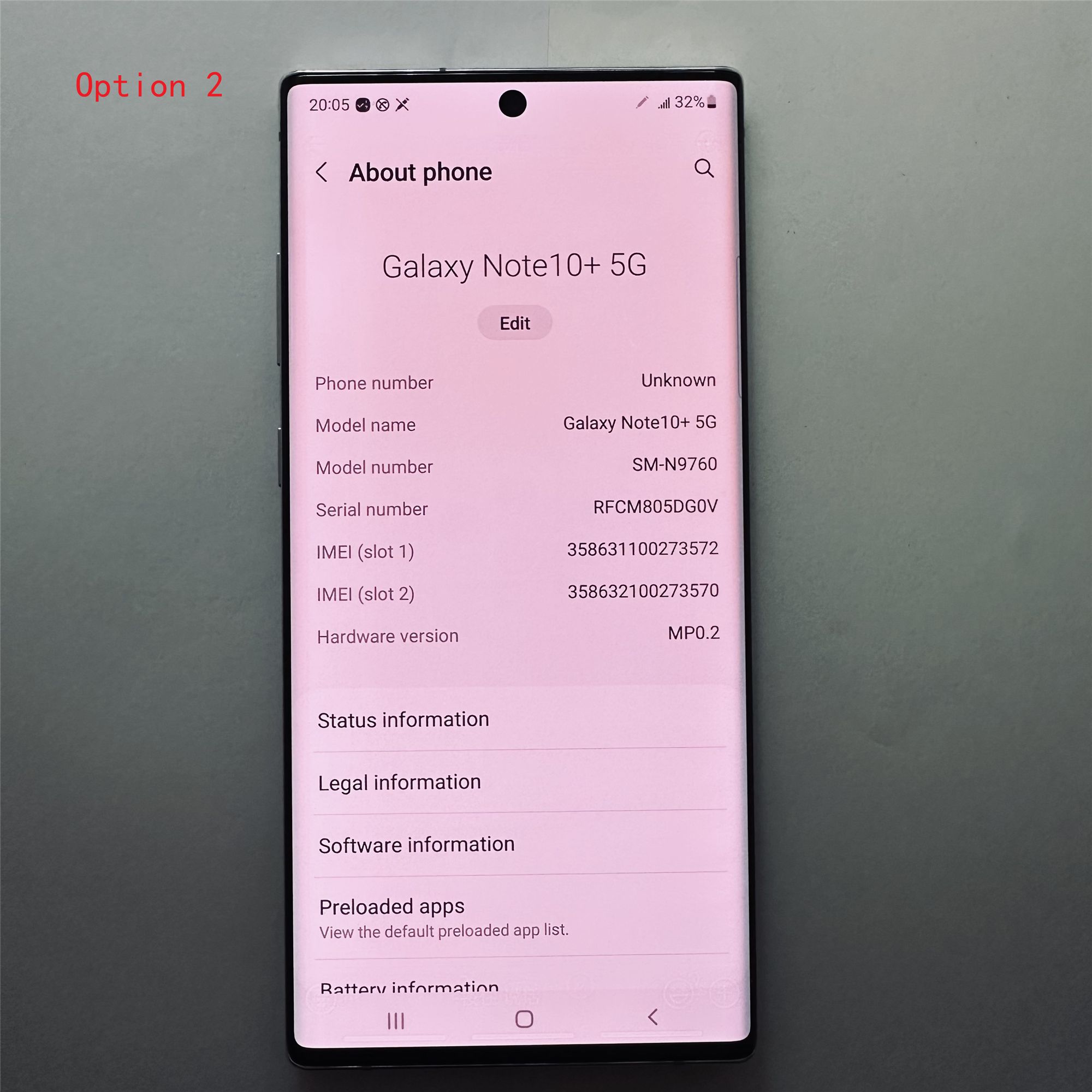 Refurbished Original Samsung Note10+ Note10 Plus Unlocked Smartphone Note 10+ Note 10 Plus N975 12GB+256GB Cellphone
