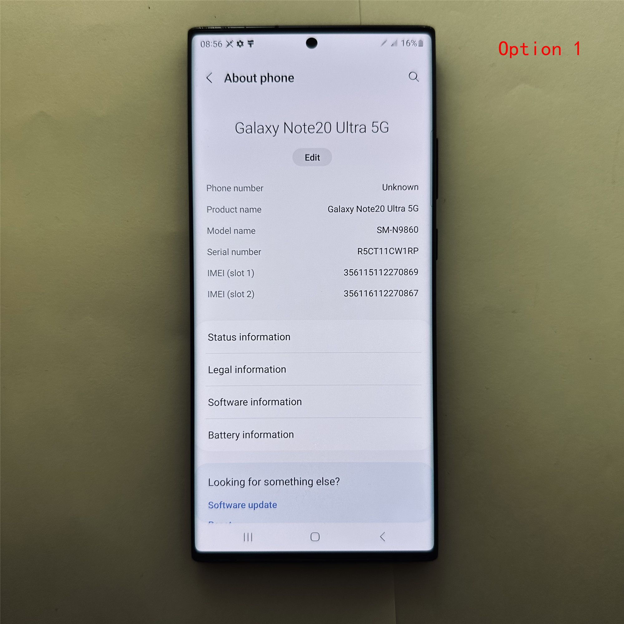 Original Samsung Galaxy Note 20 Ultra Refurbished Phone 5G Smart Phone Note 20U 12GB + 128GB