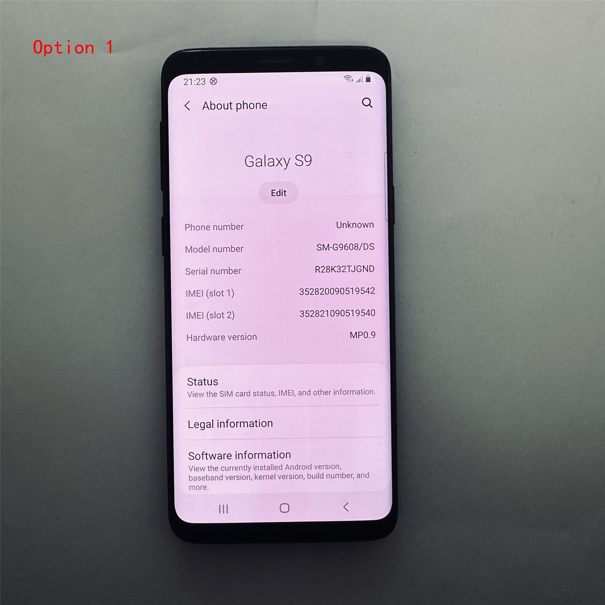 Refurbished Samsung Galaxy S9 G960 Smart Phone ROM 64GB 5.8 Inches 12MP + 8MP 4G Original Cellphone Smarphone