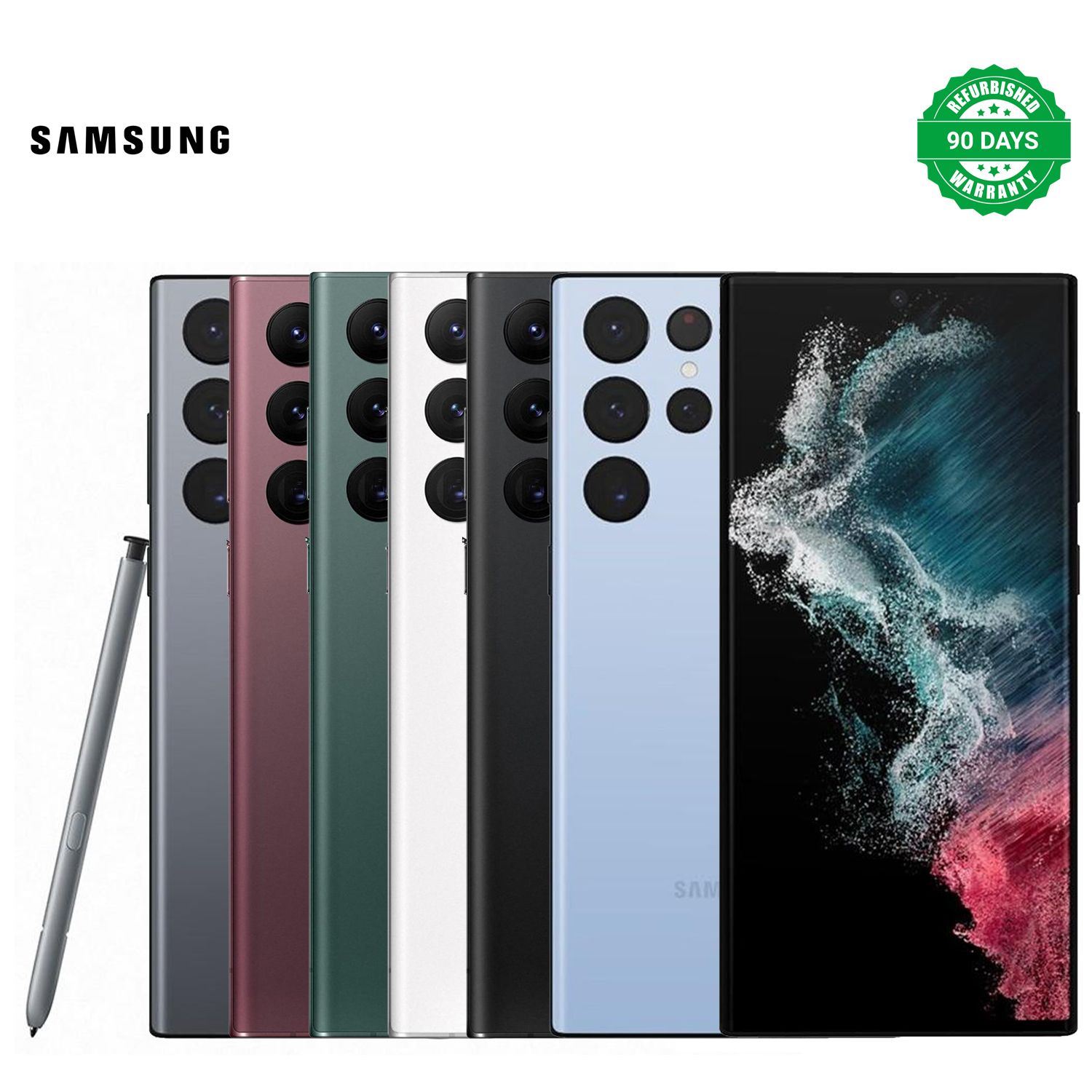 Refurbished Phone Samsung Galaxy S22 Ultra 5G 6.8inch 8GB+128GB dual sim(with esim) 108MP+40MP 5000mah smartphone Samsung S22Ultra