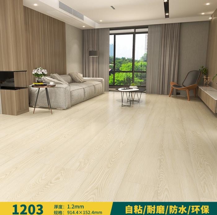 pvc self-adhesive floor pasted thick wear-resistant waterproof rental room refurbished commercial stone plastic red floor leather household