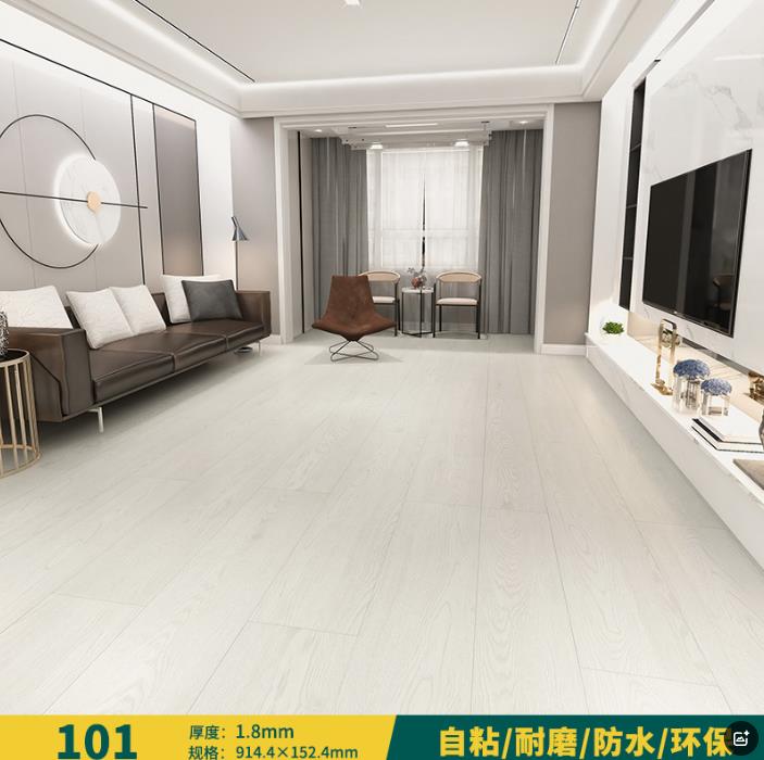 pvc self-adhesive floor pasted thick wear-resistant waterproof rental room refurbished commercial stone plastic red floor leather household