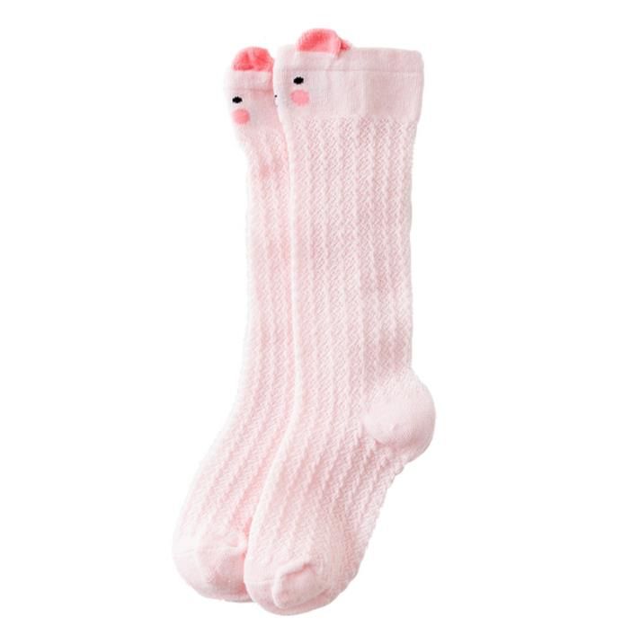 Baby cartoon high knee socks Baby mesh comfort mosquito socks Summer cotton stockings 0-1-3 years old