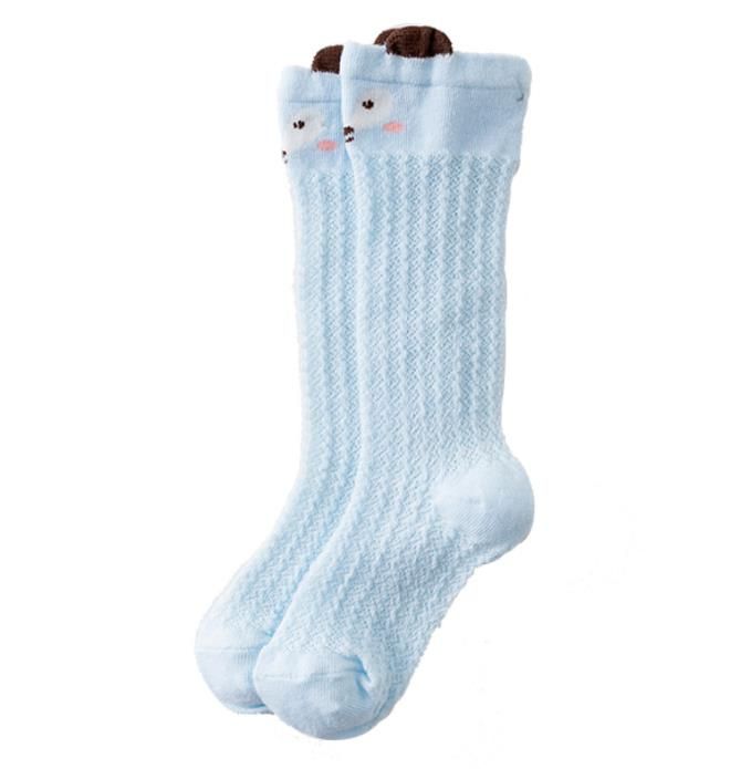 Baby cartoon high knee socks Baby mesh comfort mosquito socks Summer cotton stockings 0-1-3 years old