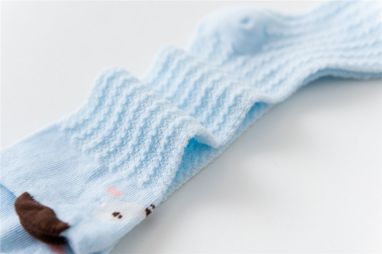 Baby cartoon high knee socks Baby mesh comfort mosquito socks Summer cotton stockings 0-1-3 years old