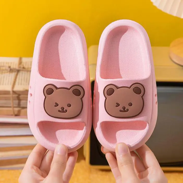 EVA Children's slippers Cute cartoon boys and girls baby Kids Beanie shoes Big Children family slippers summer