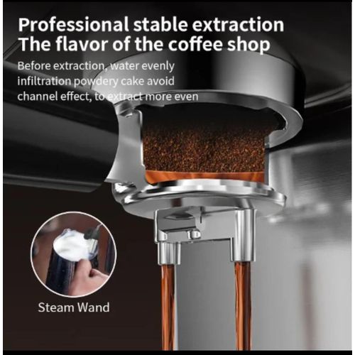 SOKANY 15 Bar Espresso Coffee Machine Large Electric Breakfast Coffe Maker Cappuccino Semi Automatic 1.6L ,800w commercial Coffee maker with Steam Wand
