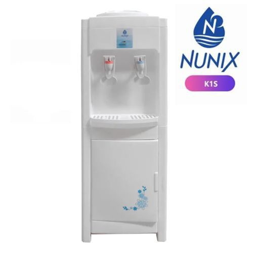 Nunix K1S Hot and  Normal Standing Water Dispenser  White Stand Alone 2 Taps Dispenser