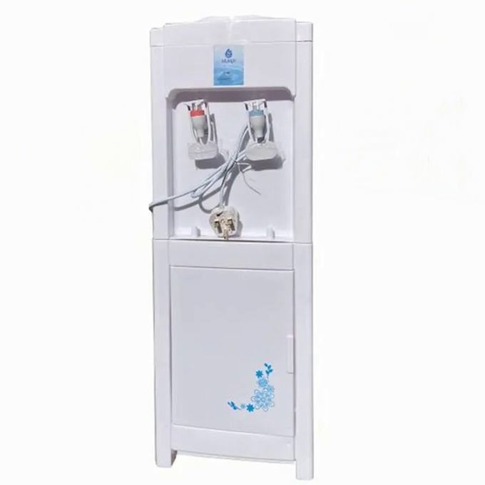 Nunix K1S Hot and  Normal Standing Water Dispenser  White Stand Alone 2 Taps Dispenser