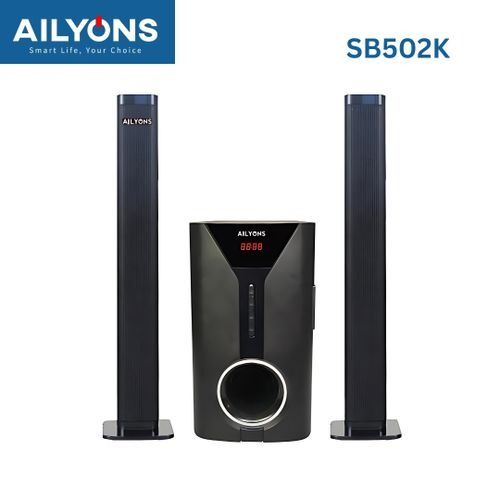 Ailyons 2.1 Channel Tallboy Multimedia Subwoofer Speaker Sound System Mini Home Theater SB502 BT/USB/SD/FM Woofer Sound Bar
