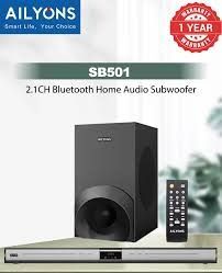 Ailyons 2.1CH Sound Bar Mini Home Theater System Multimedia Sound Speaker System Subwoofer SB501K Woofer