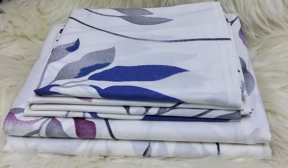 6pcs of 6*7 Both Print pattern Cotton bedsheets set comes as 2pcs Bedsheets and 4pcs Pillow Cases Bedding Set