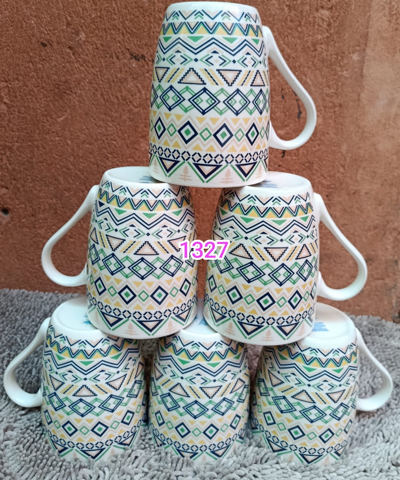 A Set of 6pcs or Dozen 12pcs Classic Tea, Coffee, Water or Juice Glass Mugs Attractive Fashionable Light & Portable Chips immune Dishwasher risk-free Cups