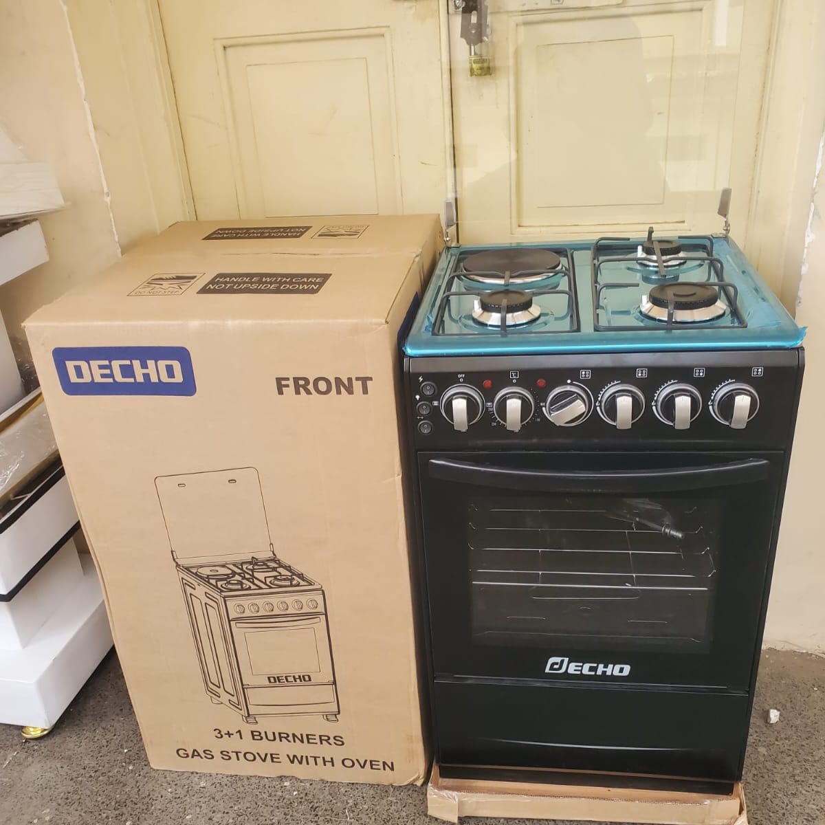Decho 3+1 Standing Gas Cooker with Electric Oven 3 Gas Burner and One Hotplate 50*55