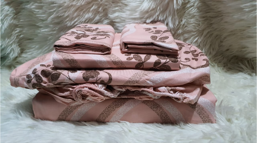 Pattern 5 pc mattress cover (1 pc fitted bedsheet (mattress cover)✨2 pcs flat bedsheets✨2 pillow cases