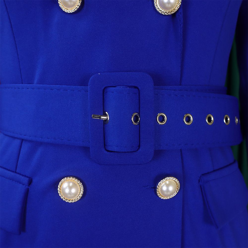 African Plus-Size Women's Clothing 2024 Spring New Style Fashionable and Elegant Commuting OL Five-Finger Sleeve Color-Block Pencil Dress for Foreign Trade
Fabric Name: Polyester
Pattern: Solid color