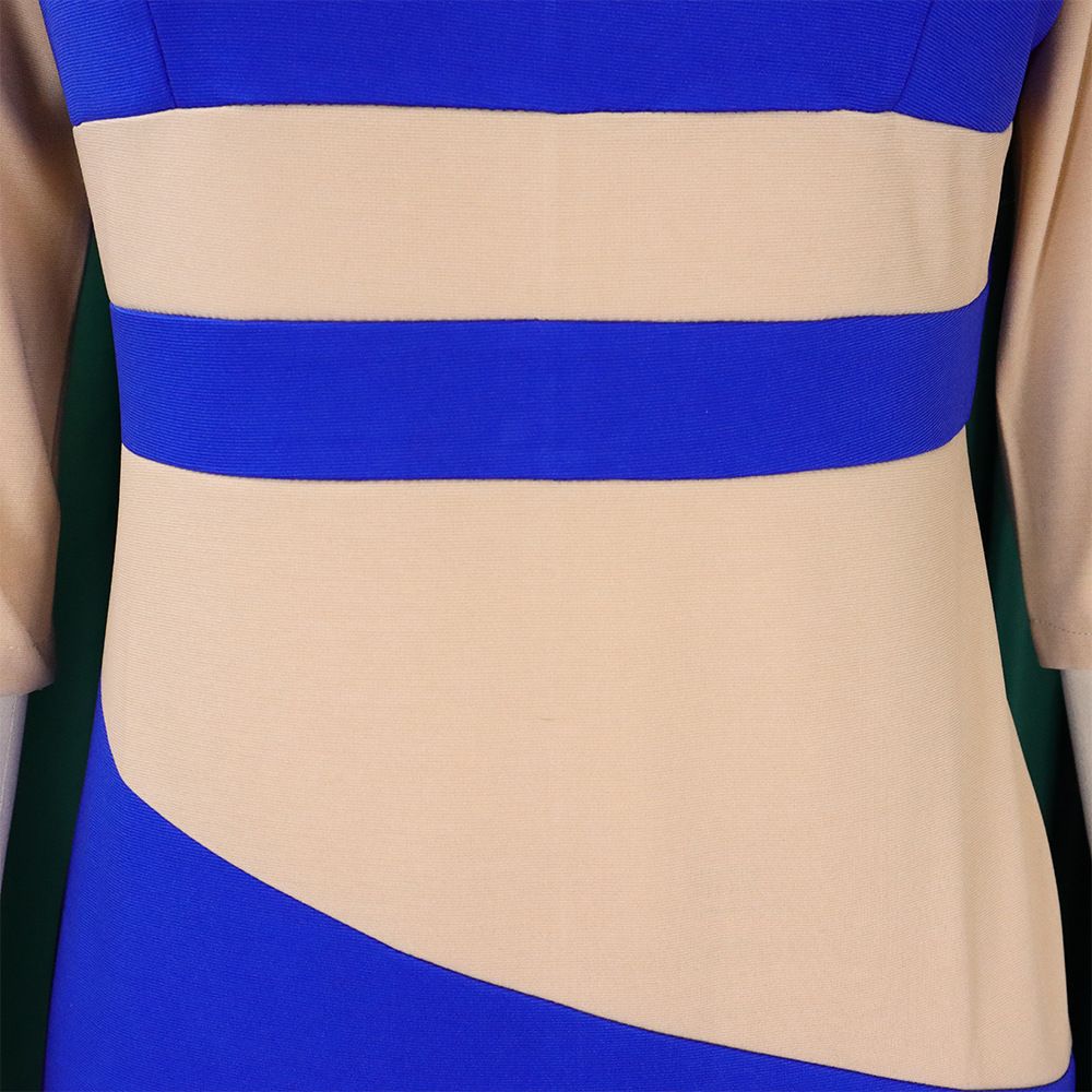 African Plus-Size Women's Clothing 2024 Spring New Style Fashionable and Elegant Commuting OL Five-Finger Sleeve Color-Block Pencil Dress for Foreign Trade
Fabric Name: Polyester
Pattern: Solid color