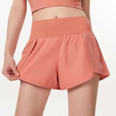 Sports shorts female summer hot pants running fitness high waist false two anti light