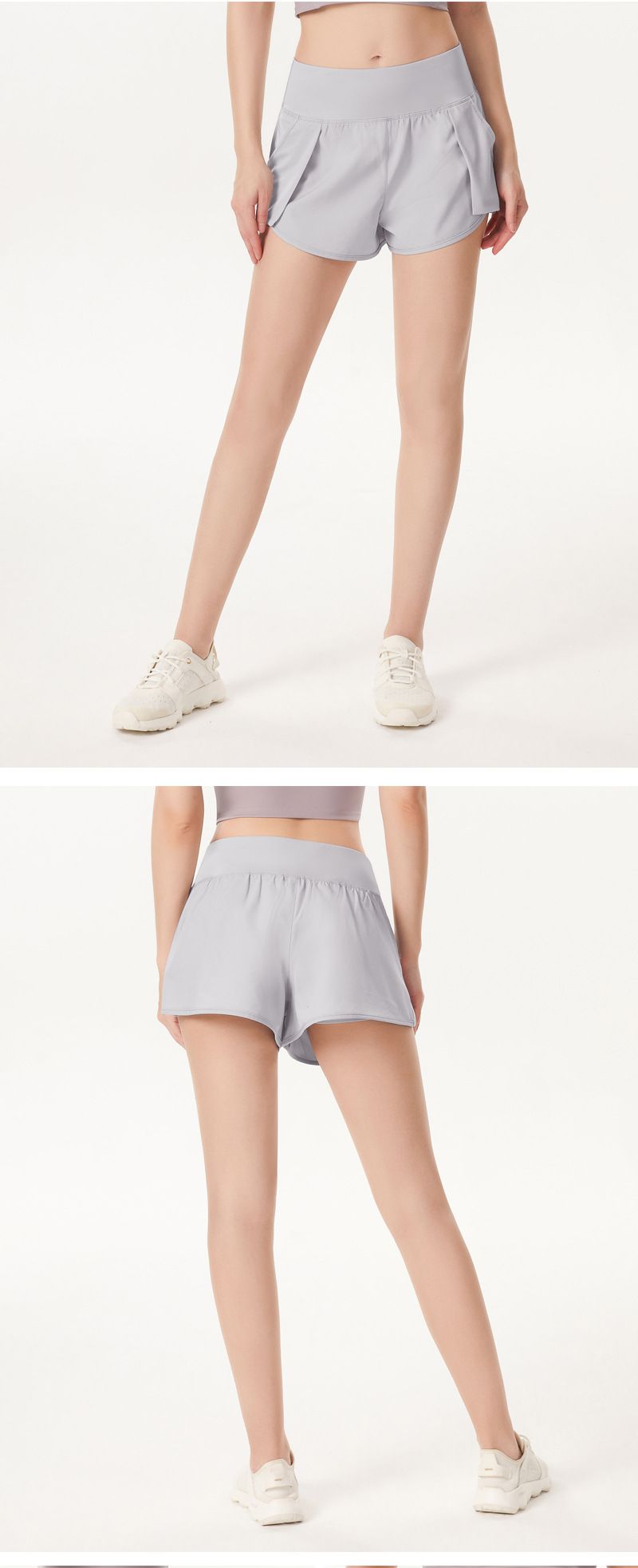 Sports shorts female summer hot pants running fitness high waist false two anti light