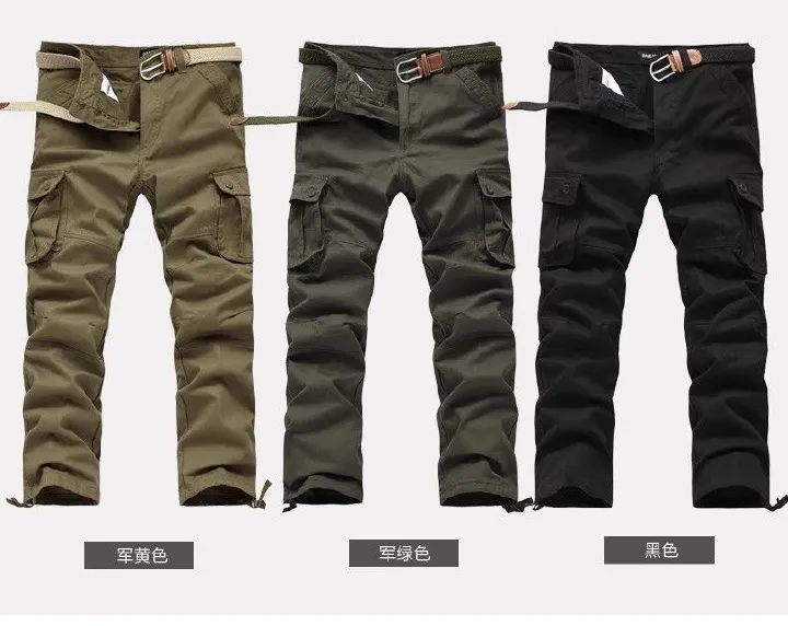 Men's multi-pocket utility long cargo pants, sports pants, loose straight-leg style, available in large sizes, wear-resistant, extra-large sizes, suitable for skateboarding, casual style, jodhpurs.
