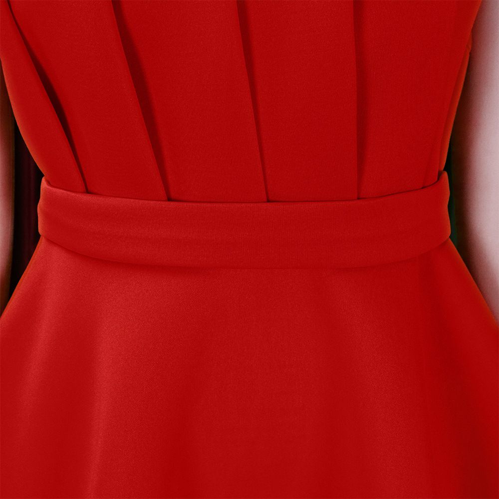 Plus Size Women's Summer Sexy Oblique Neckline 3D Pleated High-Waisted Evening & Wedding Cross-Border Dress New Arrival.