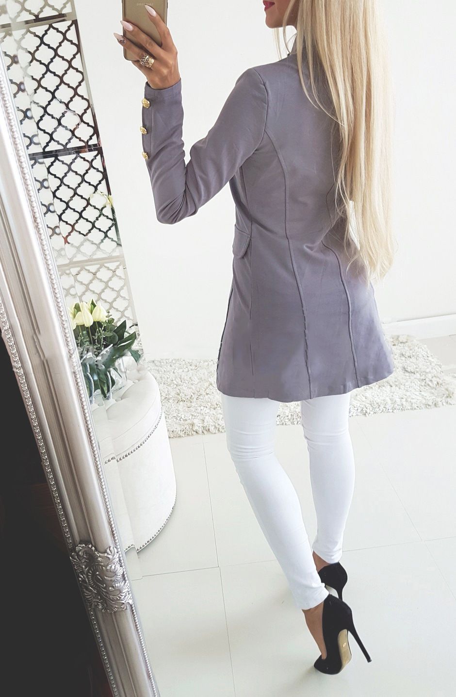 New Arrival Fashion Lady Retro Solid Color Suits Jacket Women Long Sleeve Casual Tops Blazers Fit Type
Slim Fit Collar Type Stand-up Collar Sleeve Length Long Sleeves Sleeve Style Regular Sleeves