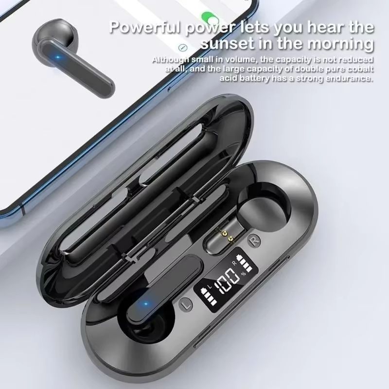 K80 Bluetooth Earphone Led Display Sport Waterproof Noise Reduction Stereo Touch Control Earbuds TWS Wireless Gaming Headset