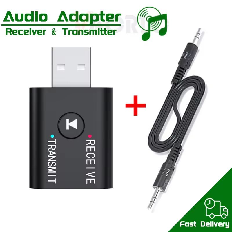 Bluetooth 5.0 Audio Transmitter Receiver 3.5mm AUX Jack RCA USB Dongle Stereo Wireless Adapter for TV Car Kit Speaker Headphone
