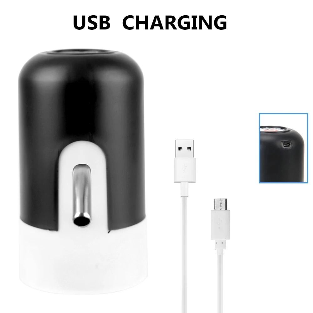 Automatic Water Dispenser With Blue LED Light USB Rechargeable Barreled Water Pumping Device Wireless Electric Water Pump
