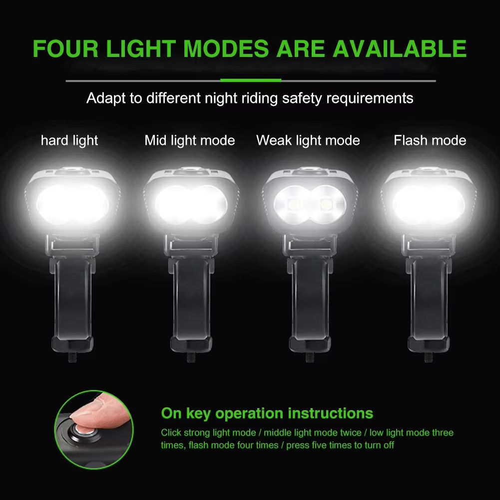 10000mAh USB rechargeable bicycle headlight with 5000 lumens, 5LED ultra bright flashlight