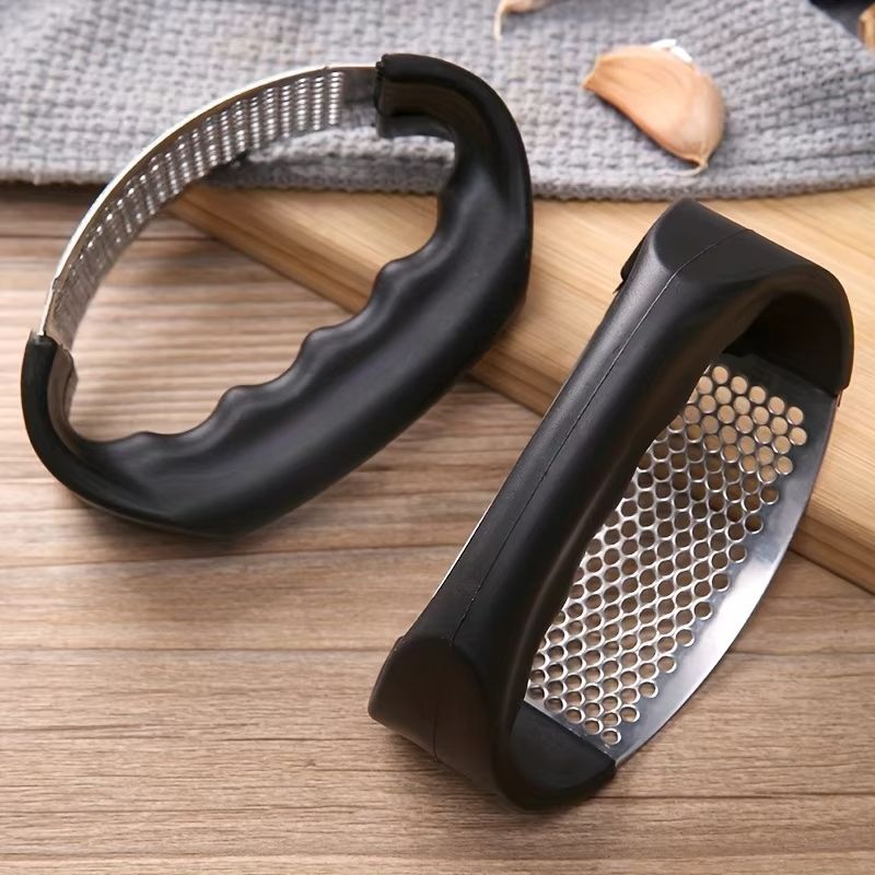 Stainless Steel Garlic Mincer Crusher Manual Garlic Mashing Artifact Multi-functional Household Pat Garlic Pressing Kitchen Tool