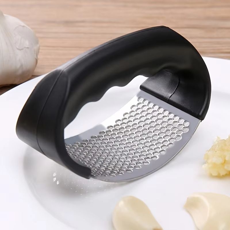 Stainless Steel Garlic Mincer Crusher Manual Garlic Mashing Artifact Multi-functional Household Pat Garlic Pressing Kitchen Tool