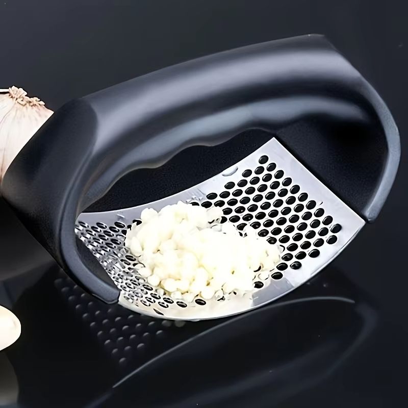 Stainless Steel Garlic Mincer Crusher Manual Garlic Mashing Artifact Multi-functional Household Pat Garlic Pressing Kitchen Tool