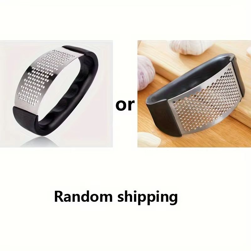 Stainless Steel Garlic Mincer Crusher Manual Garlic Mashing Artifact Multi-functional Household Pat Garlic Pressing Kitchen Tool